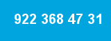 922 368 47 31 922 368 47 31